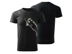 Giants fishing Tričko pánské černé Plavající kapr (Varianta vel. XL)