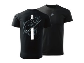 Giants fishing Tričko pánské černé Pstruh (Varianta vel. 2XL)