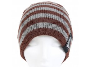 Mainline Brown Grey Stripped Beanie