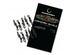 Gardner Obratlíky Covert Corkscrew Swivels, vel. 8, 10ks