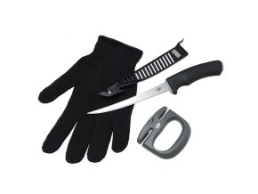 Giants Fishing Sada nůž, rukavice a brousek Combo Filet