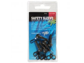 Giants Fishing Montáž Safety Sleeve with Ring, Clip a Swivel, 5ks