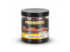 Mikbaits Halibutky v dipu 250ml - Česnek Halibut 20mm