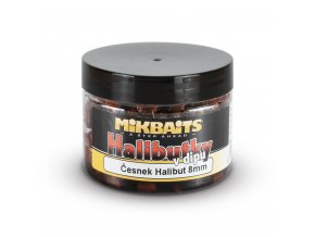 Mikbaits Halibutky v dipu 150ml - Česnek Halibut 8mm