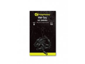 RidgeMonkey Obratlík RM-Tec Quick Change Swivel Velikost 8 10ks