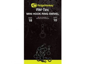 RidgeMonkey Obratlík RM-Tec Mini Hook Ring Swivel 10ks