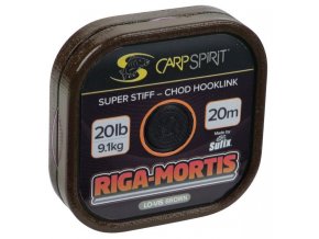 Carp Spirit návazcová šňůrka Riga Mortis 20 m/11,3 kg/25 lb hnědá