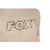 cfx233 238 fox khaki marl t shirt front logo detail