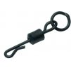 Carp Spirit obratlík Quick Change Swivel + Ring Matt Black 10 ks