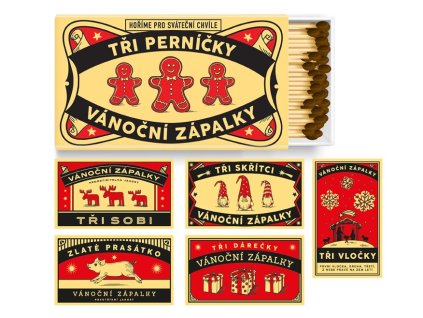 Zapalky-vanocni-dlouhe-mix-motivu