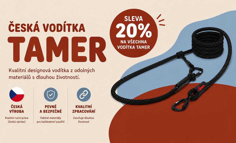 20% akce na vodítka Tamer