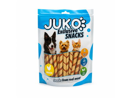 JUKO Chicken Jerky wrapped Pollock Strips 250 g