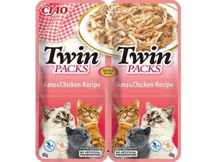 CIAO twin tuňák kuře 2x40 g