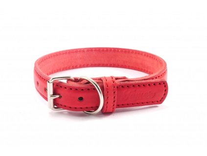 Tamer kožený obojek červený