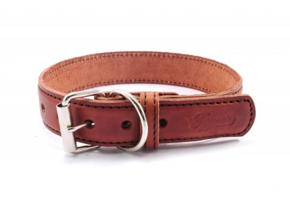 Tamer kožený obojek hnědý