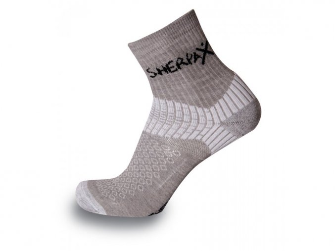 SHERPAX MISTI light grey sportovní termo ponožky w