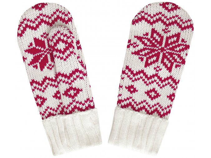 SPORTCOOL rukavice 124/02 prírodná/červená