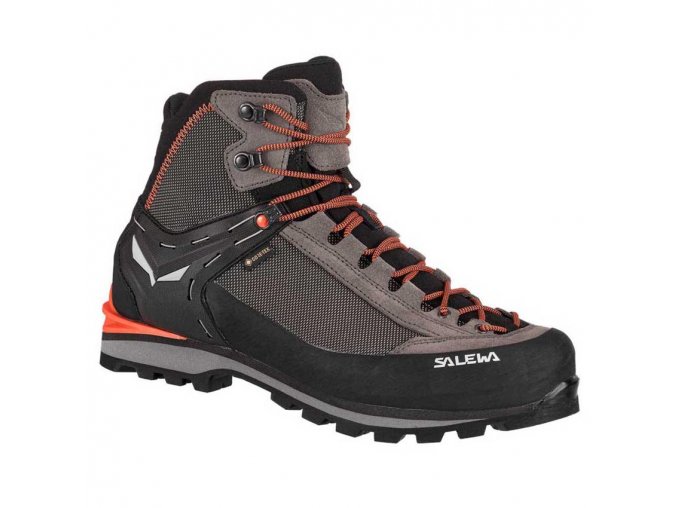 salewa ms crow gtx wallnut fluo orange mens shoes