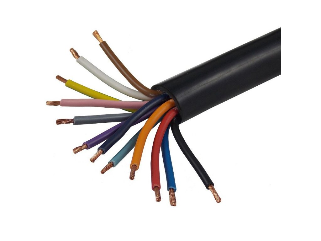 Kabel 12kolíkový, barevné kabelové žíly