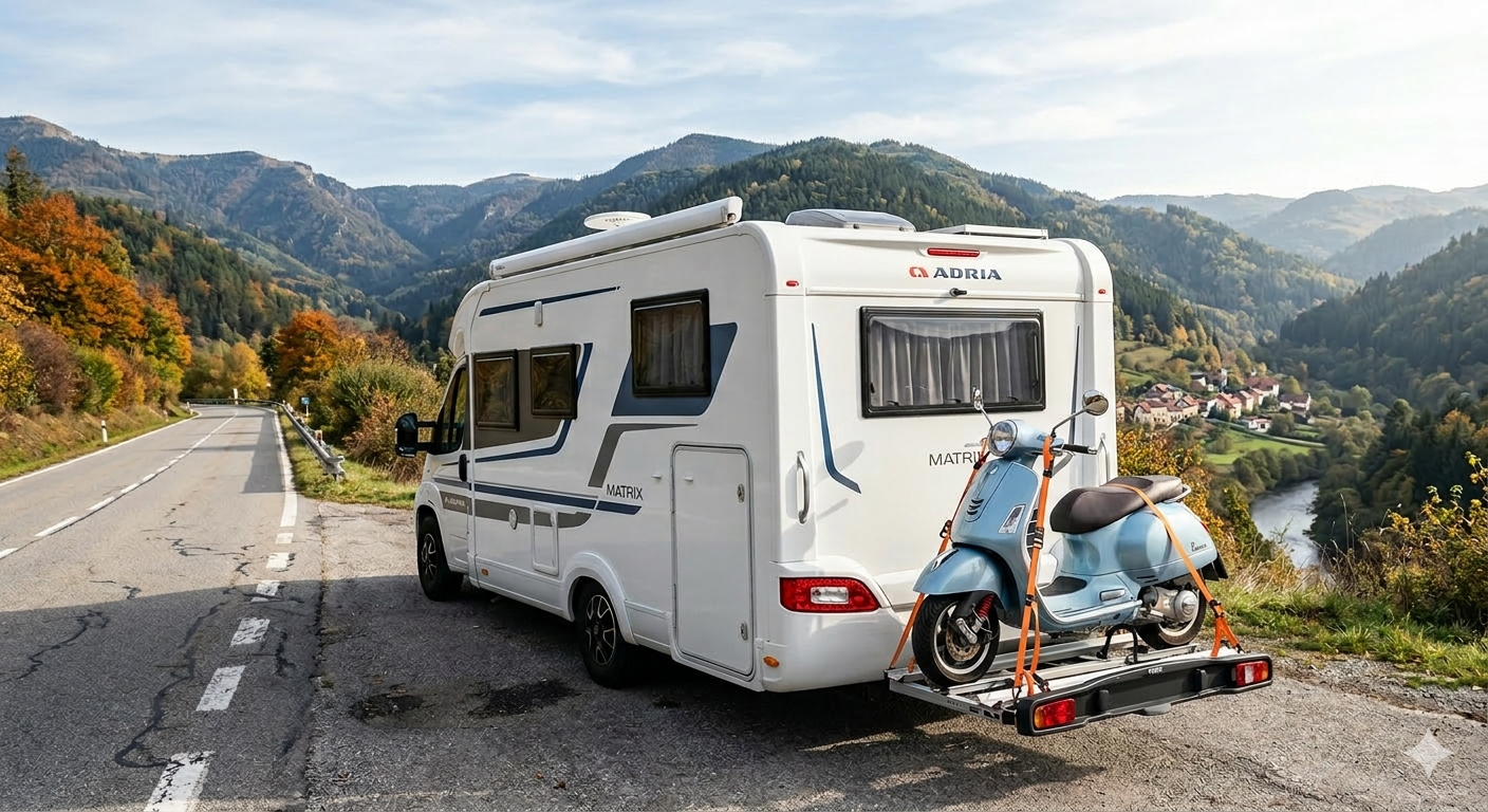 Jak převézt obytňákem motorku