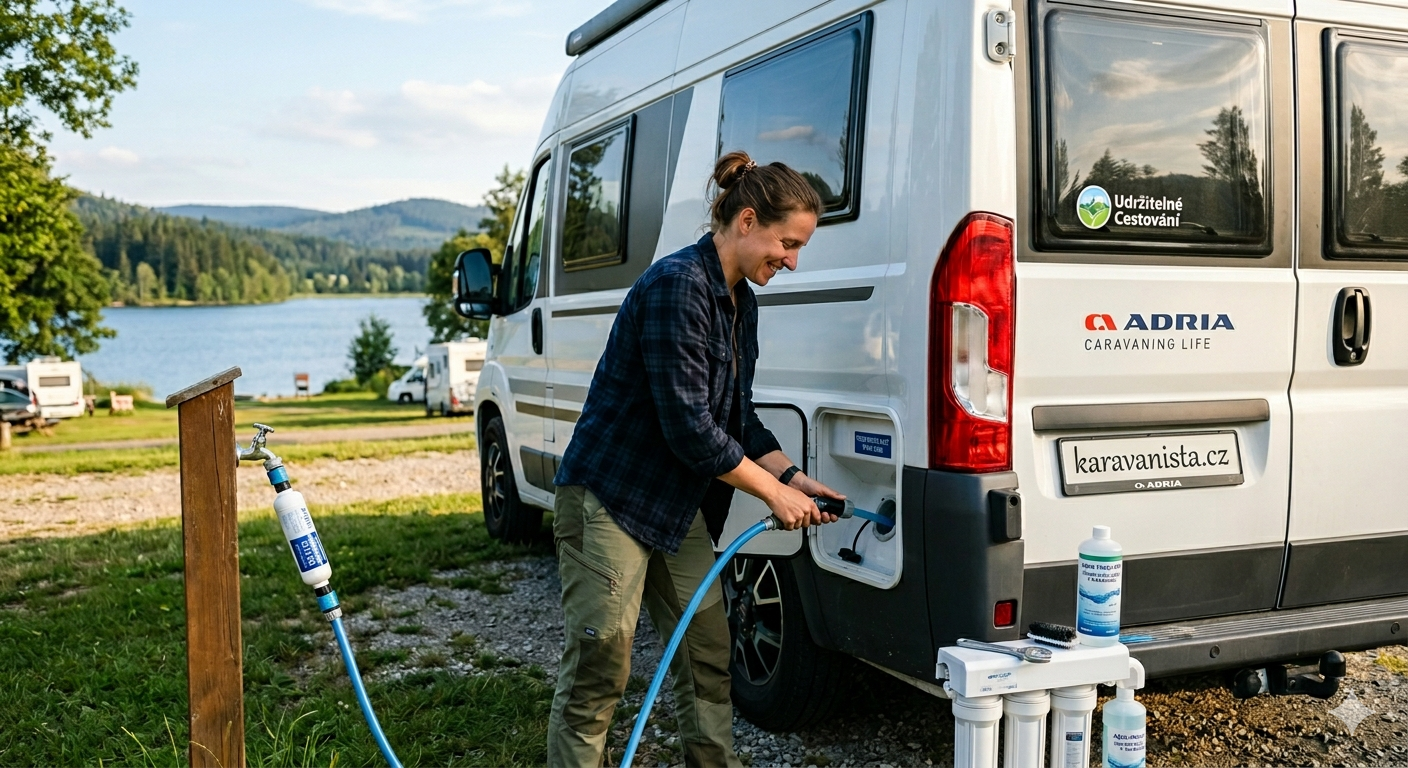 Čistá voda v karavanu a obytném autě