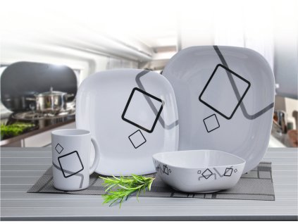 Melamínový riad 16 ks pre 4 os