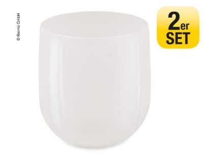 sada 2 bielych poharov na napoj