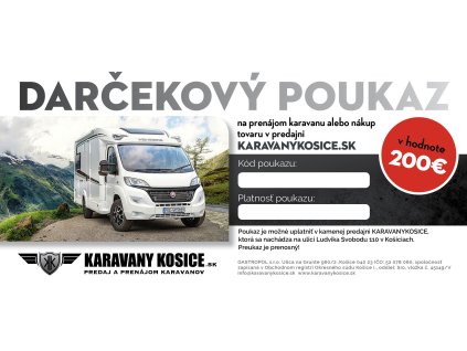 darcekova poukazka karavanomsk v hodnote 30