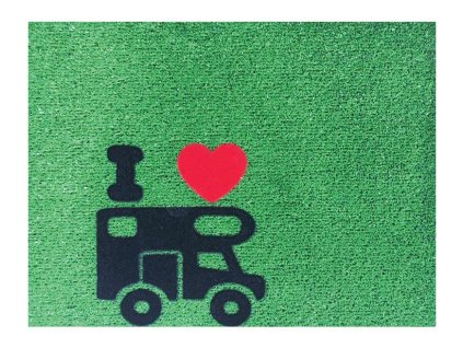 rohozka pre obytny automobil green flock 40x60cm zelena