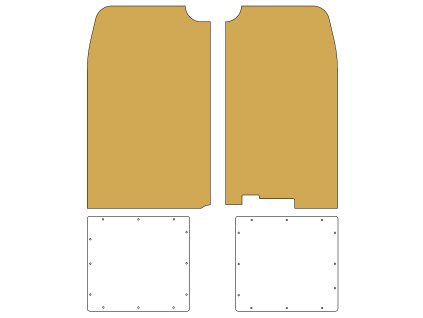 9930FI.2200.08.904 Sada obkladů zadních dveří FIAT H3 sada