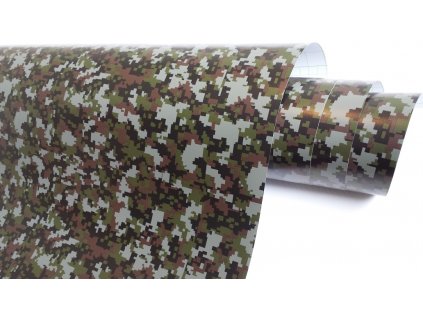 152cm x 30m CAMOUFLAGE FOLIE 3D ARMY tvarovatel0á