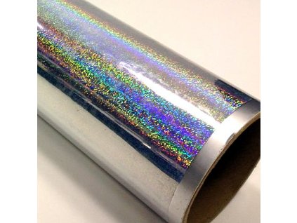 fantasy holo gliter silver stribrna folie 001