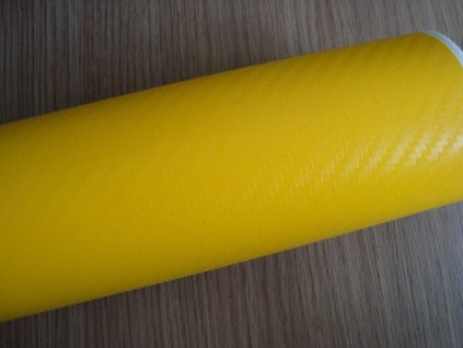 25cm x 50cm ŽLUTÁ CARBON FOLIE 3D - KARBON FOLIE