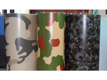 152cm x 20m CAMOUFLAGE FOLIE 3D ŠEDÁ tvarovatelná