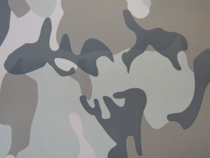 152cm x 8m CAMOUFLAGE FOLIE 3D ŠEDÁ tvarovatelná