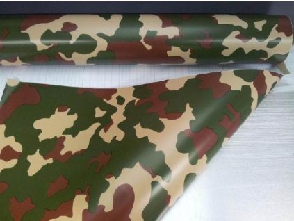 152cm x 6m CAMOUFLAGE FOLIE 3D ZELENÁ tvarovatelná