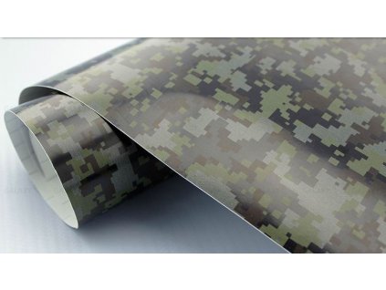 152cm x 6m CAMOUFLAGE FOLIE 3D ARMY tvarovatel0á