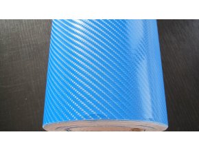 152cm x 1m MODRÁ CARBON FOLIE 4D - KARBON FOLIE