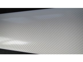 152cm x 5m BÍLÁ CARBON FOLIE 4D - KARBON FOLIE
