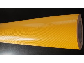 152cm x 4m ŽLUTÁ CARBON FOLIE 4D - KARBON FOLIE