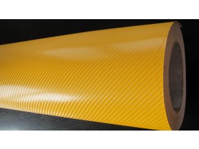 152cm x 20m ŽLUTÁ CARBON FOLIE 4D - KARBON FOLIE