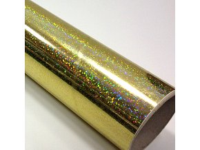 fantasy sequins gold zlata folie s holografickym efektem 001