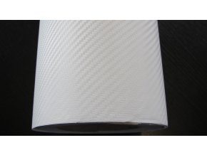152cm x 1m BÍLÁ CARBON FOLIE 3D - KARBON FOLIE