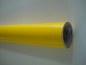 152cm x 1,5m ŽLUTÁ CARBON FOLIE 3D - KARBON FOLIE