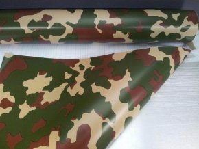 152cm x 6m CAMOUFLAGE FOLIE 3D ZELENÁ tvarovatelná