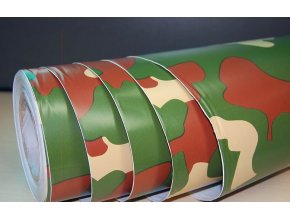 152cm x 8m CAMOUFLAGE FOLIE 3D ZELENÁ tvarovatelná