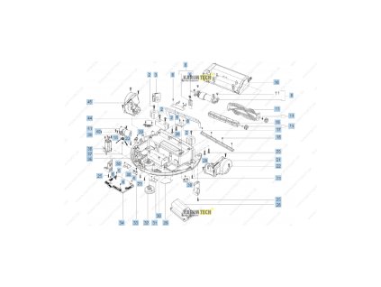 Náhradní díly RC 3 - Transmission bottom part (Epizoda 39-Boční kartáčky pro RC 3)