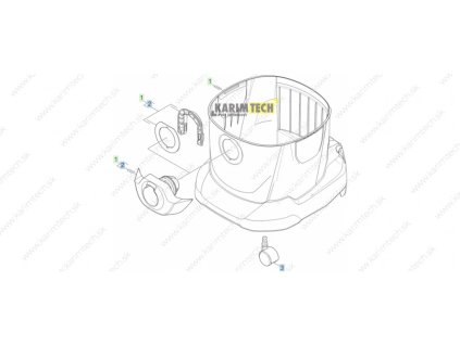 Náhradní díly Kärcher WD 4 - Nádoba (Epizoda 1-Building comp. 201 PP)