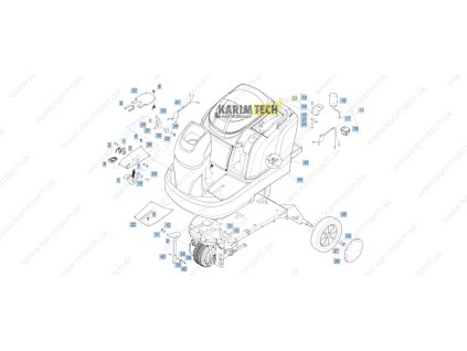 Náhradní díly Kärcher B 90 R Adv Bp - Pedal (Epizoda 41-Rebuild. comparo. Sada kabelů Microspie)