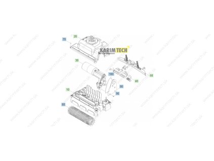 BR 3512 C Bp Pack - Kartáčovahlava (Diel 60palcový kartáč kompl. červený)